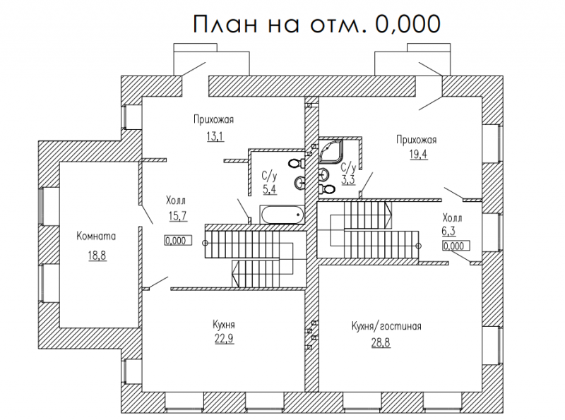 Трехэтажный жилой дом ТК-1