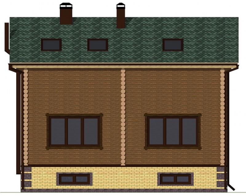 Двухэтажный деревянный жилой дом ДД-1